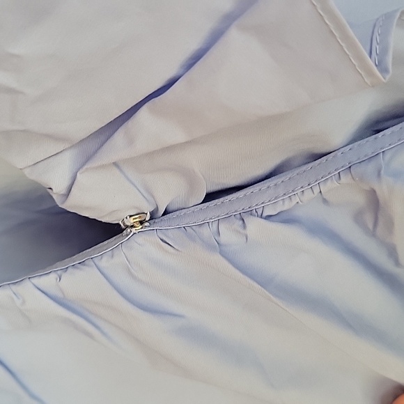 SCOTCH & SODA Size 14 Blue Organic Cotton Ruffle Wrap Top - Picture 3 of 7